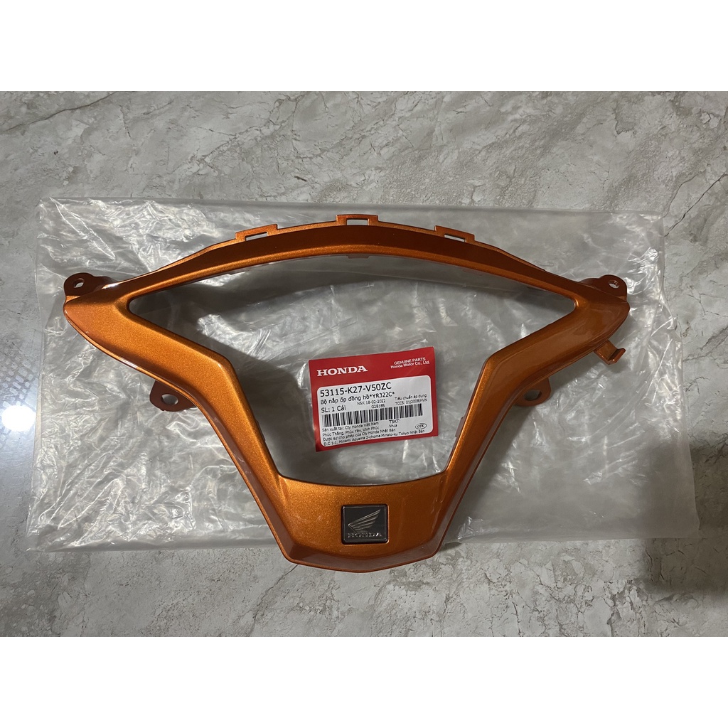 ชุดครอบนาฬิกา | Genuine Honda Air Blade 125 (2012-2014) สีส้ม *YR322C* กรอบนาฬิกา (53115-K27-V50ZC)