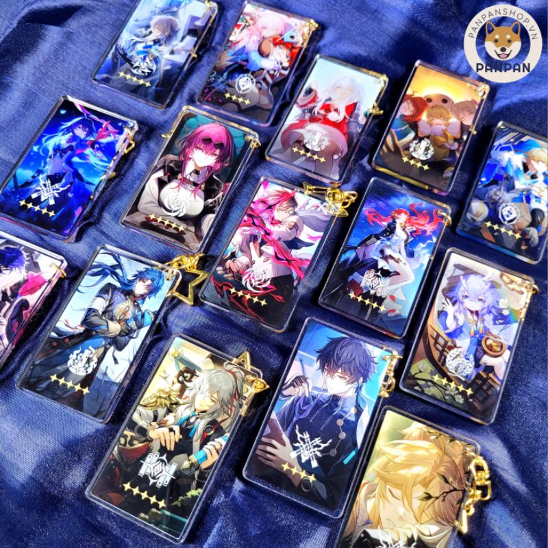 DELUXE Honkai Star Rail พวงกุญแจสองด้าน (6ซม.) Gepard Landau, Dan Heng, Himeko, Sele, Clara, Bailu, 