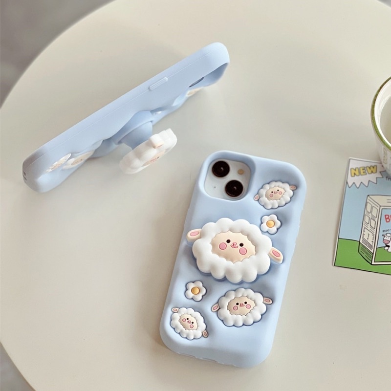 SUPER ADORABLE 3D YOUNG SHEEP CASE [ double18.case_ ]