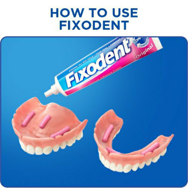 ครีมติดฟันปลอม Fixodent Original 68g Usa