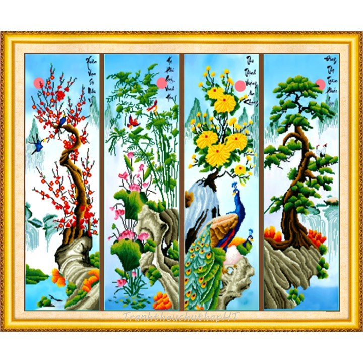 ภาพวาดเพชร Tung Truc Cuc Mai (136*90ซม.) - LV340