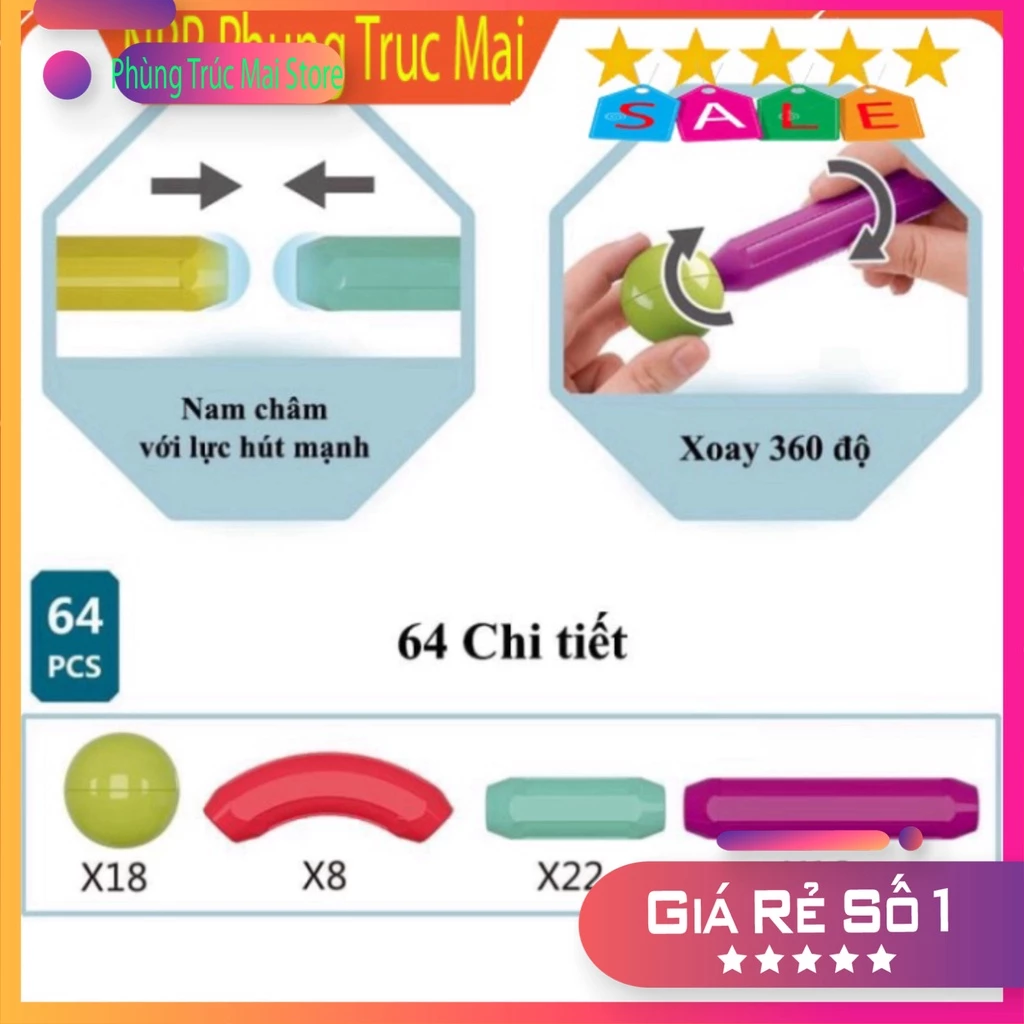 ชุดตัวต่อแม่เหล็ก Magnetic Puzzle สำหรับเด็ก