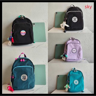 Kipling ใหม่ กระเป๋าเป้สะพายหลัง ผ้าไนล่อน กันน้ํา มีซิป ขนาดเล็ก 7610