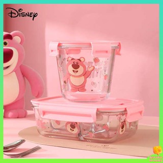 กล่องข้าวเด็ก กล่องข้าวเข้าไมโครเวฟได้ Disney Lunch Box ไมโครเวฟอุ่นชามพิเศษพนักงานออฟฟิศพร้อมกล่องอาหารกลางวันพร้อมข้าวกล่องแก้วเก็บของสดกล่องอาหารกลางวันแยกกล่องอาหารกลางวัน