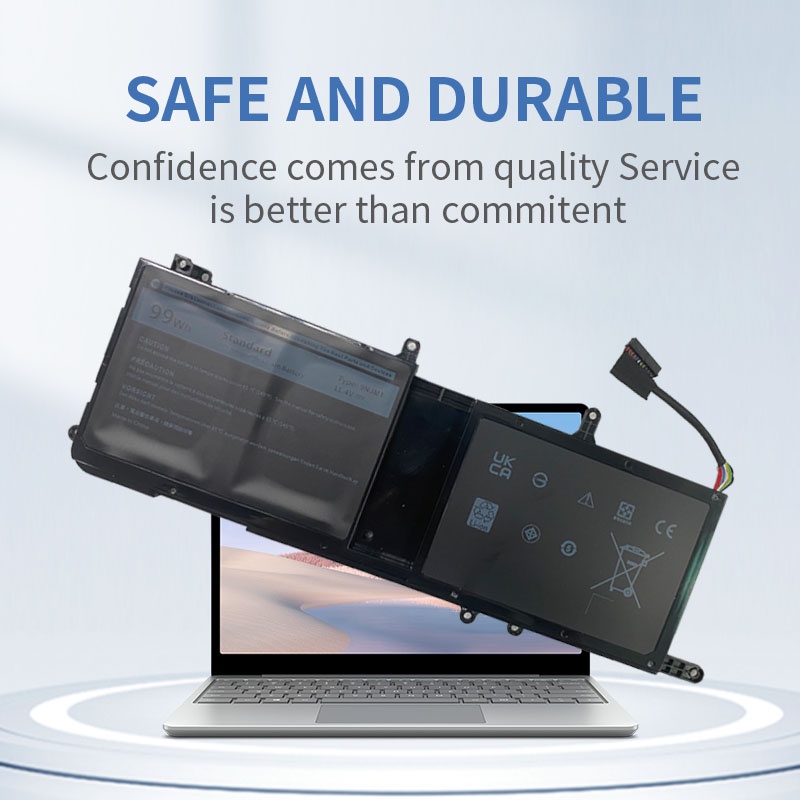 แบตเตอรี่แล็ปท็อป9NJM1สำหรับ Dell Alienware 15 R4 R3 17 R4 R5 D2748 D1758 D1848 D2738