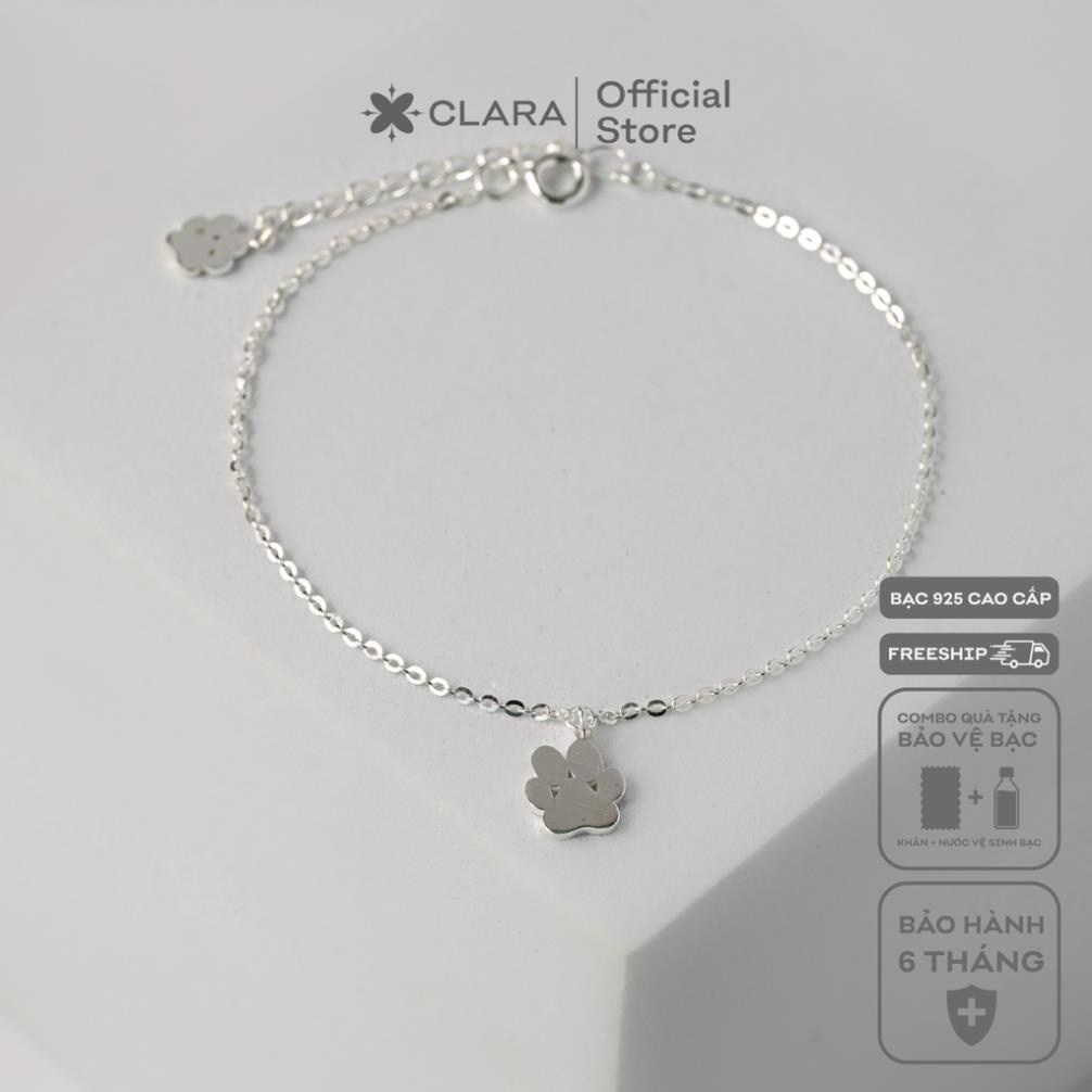 สร้อยข้อมือเงินผู้หญิงพิมพ์มือแมวคุณภาพสูง - Clara Jewelry LM0021 Tiny Silver Shop
