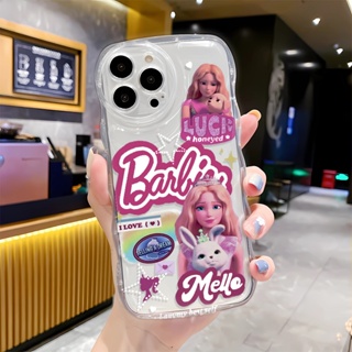 เคสใส แบบนิ่ม ลายกระต่ายบาร์บี้ สําหรับ iphone 14 pro Max 11 13 12 7Plus 8 X XS Max