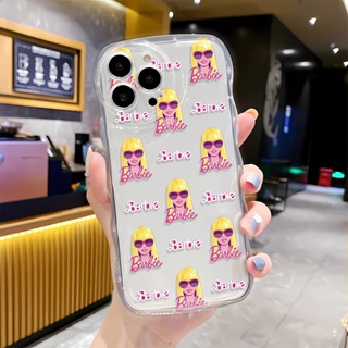 เคสใส แบบนิ่ม ลายการ์ตูนบาร์บี้ สําหรับ iphone 14 pro Max 11 13 12 7Plus 8 X XS Max