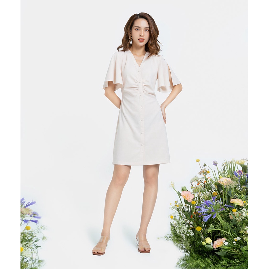 HNOSS เดรสคอเต่าแฟชั่นแขนบาน DNG008