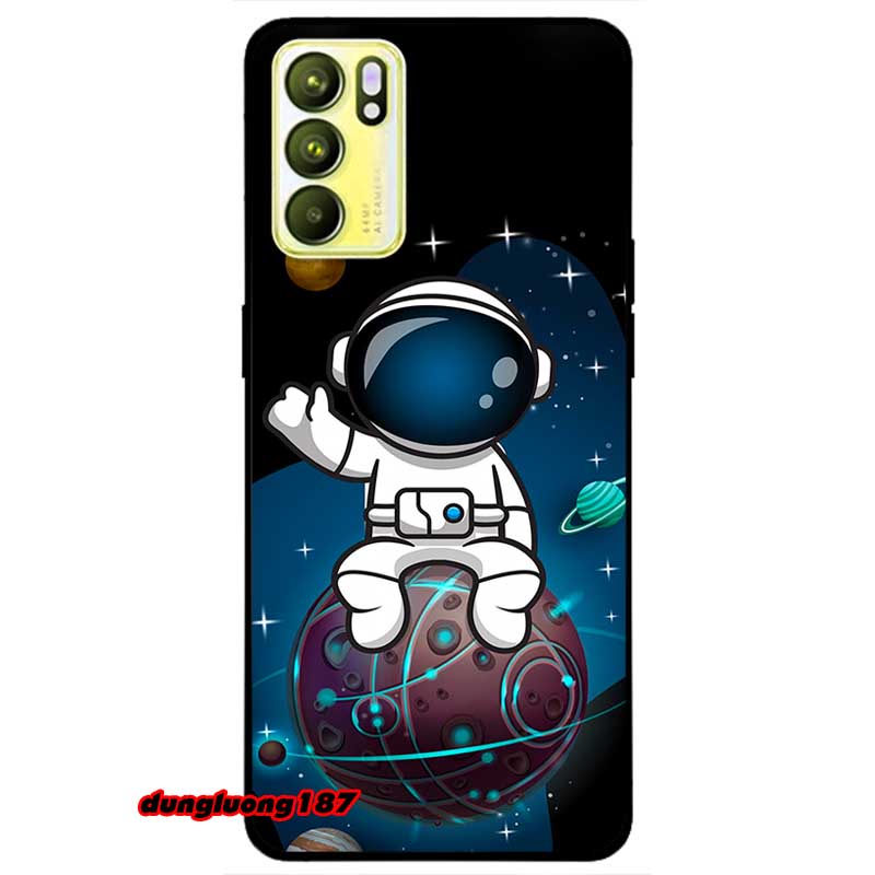 เคสสําหรับ Reno 6 - 6Z - 8T 4G - 8T 5G นักบินอวกาศนั่งบนรุ่น MT