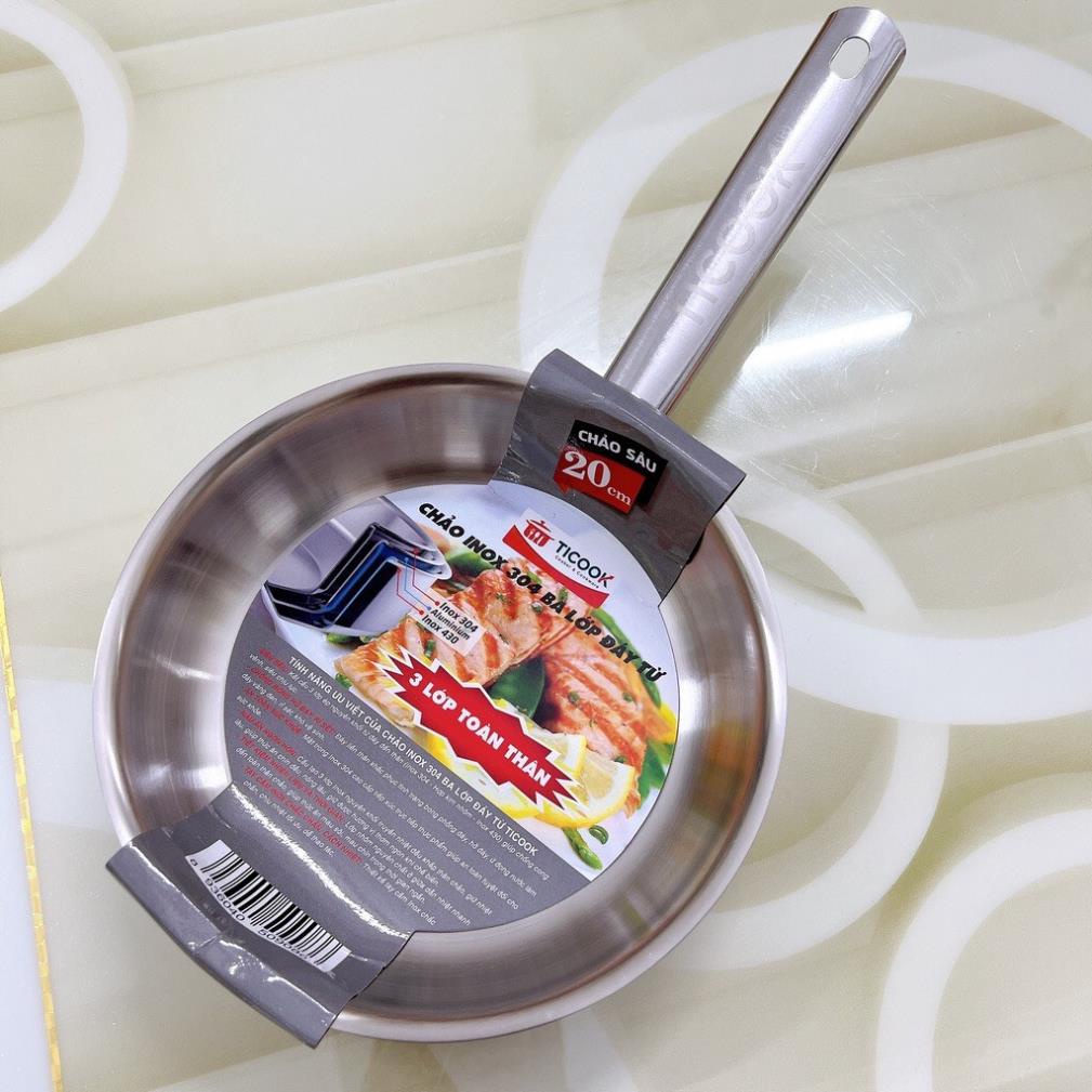 PREMIUM PREMIUM 3 ชั้น TICOOK 304 กระทะสแตนเลส - กระทะก้นสแตนเลส 304 สําหรับเตาทุกประเภท