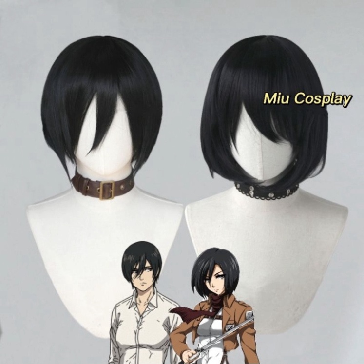 [มีจําหน่าย] วิกผมคอสเพลย์ Mikasa/วิกผม - Attack On Titan: Black Titan War [Miu Cosplay]