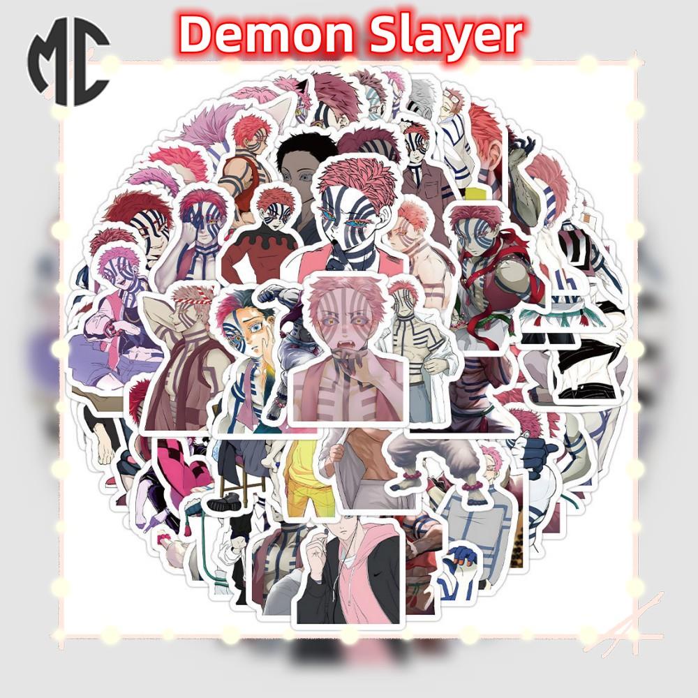 ((MC) สติ๊กเกอร์อนิเมะ Demon Slayer (63 แผ่น) Hakuji Akaza Yiwoza สติกเกอร์ Demon Slayer การ์ตูนตัวอ
