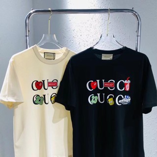 Gucci ใหม่ เสื้อยืดแขนสั้นลําลอง พิมพ์ลายการ์ตูน Zhongshan Gaoben แฟชั่นฤดูใบไม้ผลิ และฤดูร้อน 2023