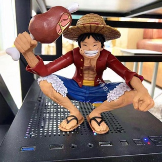 ฟิกเกอร์ รูปการ์ตูนลูฟี่ One Piece QG Meat Eating Luffy คุณภาพสูง สําหรับตกแต่ง