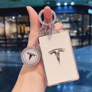 เคสกุญแจสำหรับ Tesla Tesla model3/Y กระเป๋าเคสการ์ด model S รถรีโมทคอนโทรลเคสกุญแจผู้หญิง