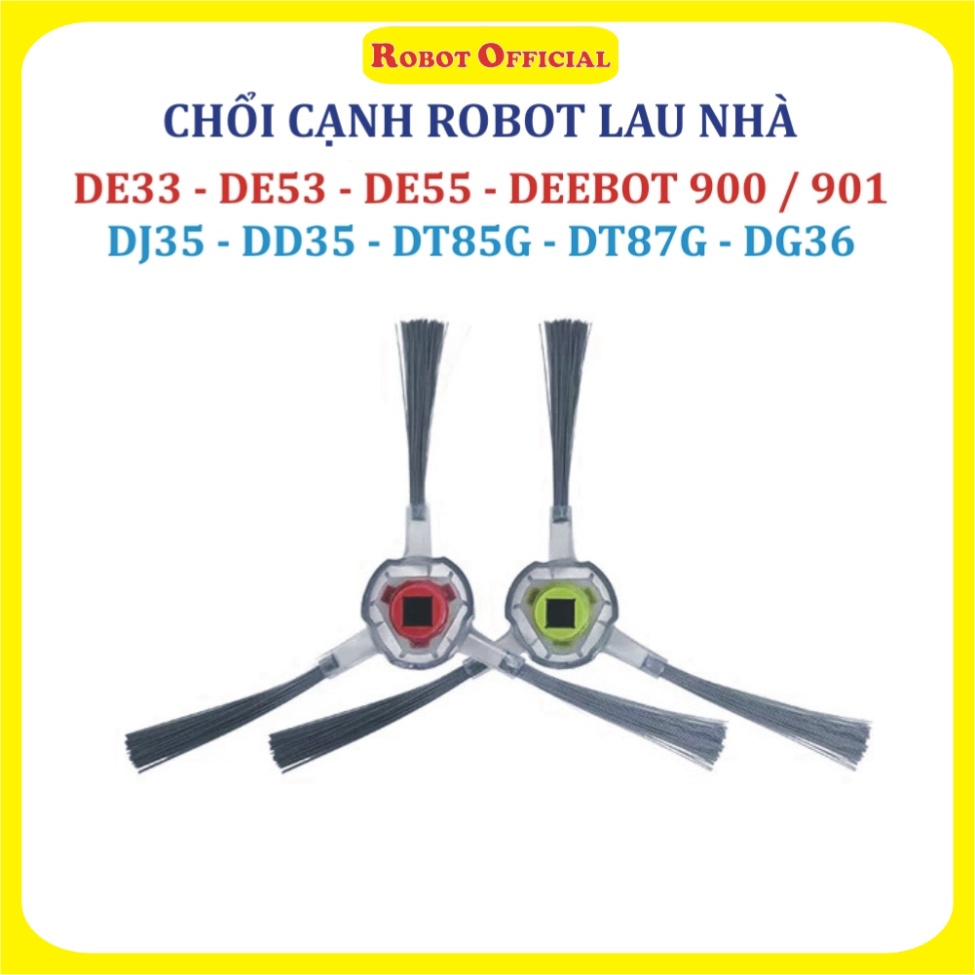 อุปกรณ์เสริมแปรงด้านข้าง แปรงเครื่องดูดฝุ่นหุ่นยนต์ Deebot DE53, DE55, DD35, DJ35, DT85G, DD37, DT87