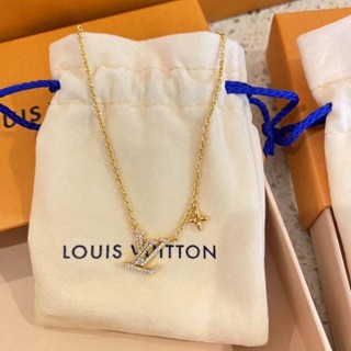 Lv 2023 สร้อยคอคริสตัล รูปตัวอักษร ICONIC เข้ากับทุกการแต่งกาย สําหรับเป็นของขวัญ