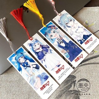 ที่คั่นหนังสือ ลายการ์ตูน Hatsune Miku Kagamine Rin Len Megurine Luka Hatsune Miku สไตล์ญี่ปุ่น พร้อมการ์ดพู่ สําหรับเด็กผู้หญิง