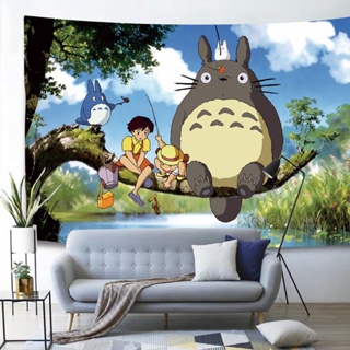 พรมพื้นหลัง ลายการ์ตูนอนิเมะ My Neighbor Totoro B &amp; B สําหรับตกแต่งห้องนอน ห้องนั่งเล่น