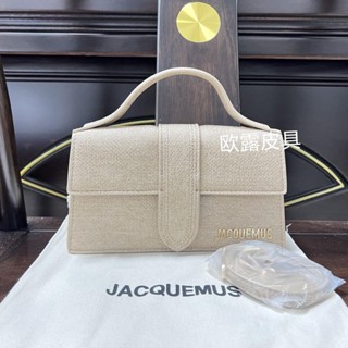 Jacquemus กระเป๋าสะพายไหล่ กระเป๋าถือ ผ้าลินิน ทรงสี่เหลี่ยม ขนาดเล็ก