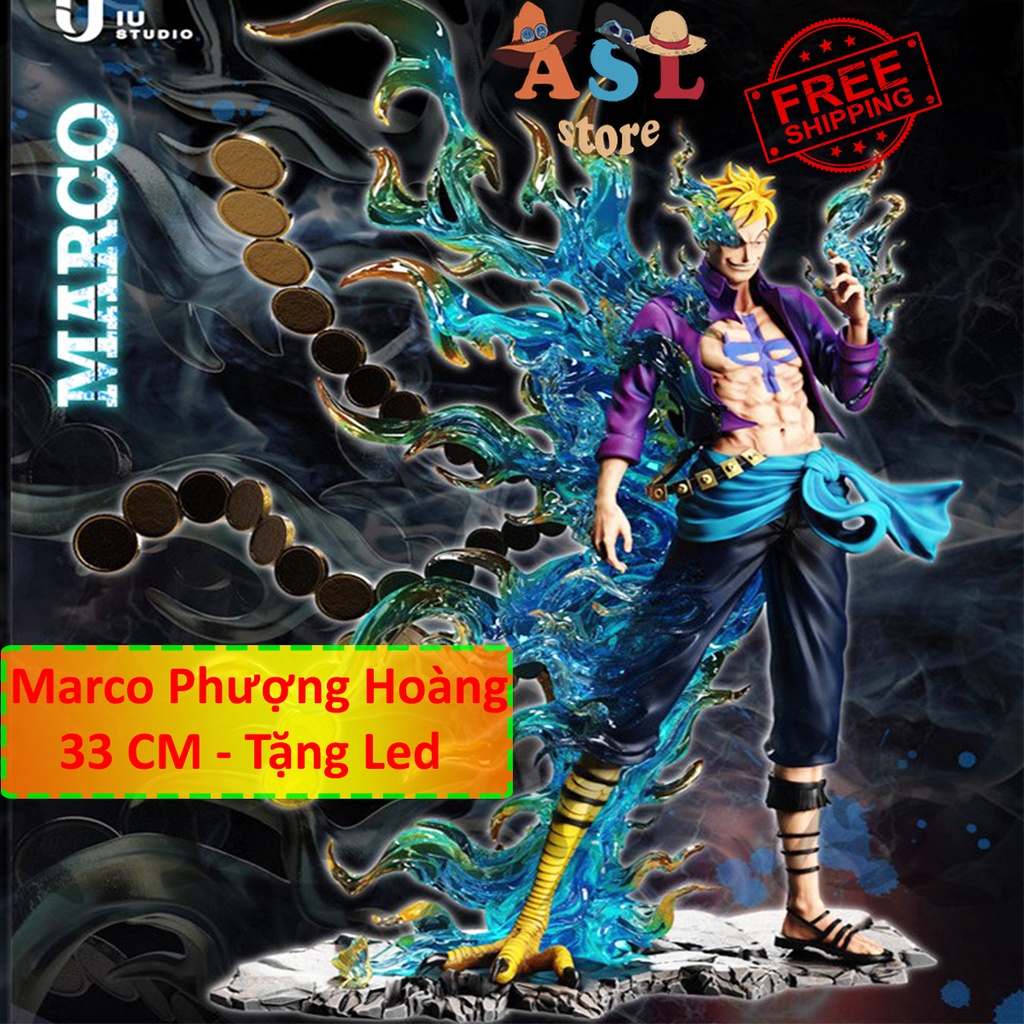 One Piece Marco One Piece รุ ่ น 34 ซม . สูงสุดเท ่ blue Fire Phoenix ขาตั ้ งรูปร ่ างน ้ ําหนัก 800 กรัม - ASL Store Figure One Piece