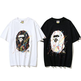 Bape 2023 ขายดี เสื้อยืดแขนสั้น พิมพ์ลายการ์ตูนกราฟฟิติ ape head ทรงหลวม สไตล์ฮิปฮอป แฟชั่นฤดูร้อน สําหรับผู้ชาย และผู้หญิง