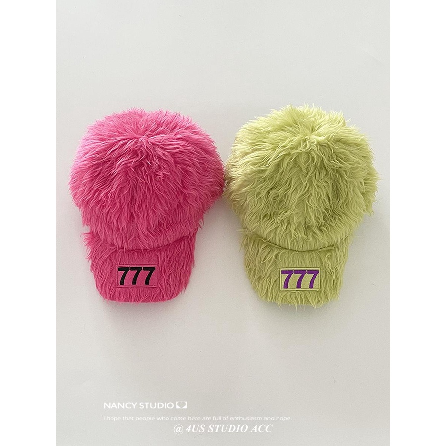 ซอก แฟชั่นผลิตภัณฑ์เดี่ยวตุ๊กตา 777 หมวกปักผู้หญิงฤดูใบไม้ร่วงฤดูหนาว ถนน ถนน สวมใส่เรืองแสงสีแฟชั่น