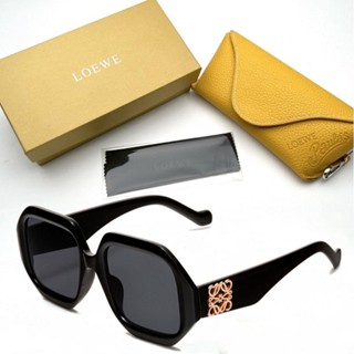 Loewe แว่นตากันแดด กรอบสี่เหลี่ยม ขนาดใหญ่ ป้องกันรังสียูวี สไตล์เรโทร สําหรับผู้หญิง เดินทางกลางแจ้ง