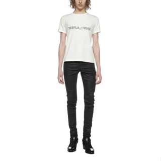 เสื้อยืดแขนสั้น พิมพ์ลาย SAINT Laurent SAINT Lp แฟชั่นฤดูใบไม้ผลิ และฤดูร้อน 2023