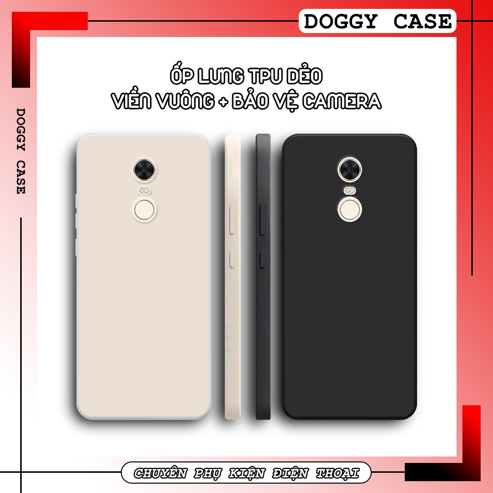 Xiaomi Redmi Note 4 / Note 4x / Redmi 5 / Redmi 5 Plus Case พร ้ อมขอบสี ่ เหลี ่ ยม TPU สีดําคุณภาพเรียบ