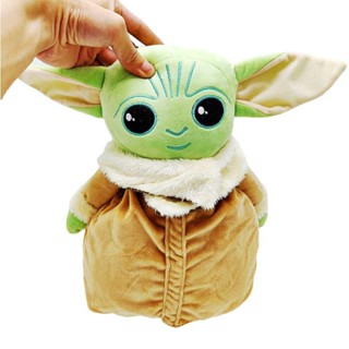 babyYoda กระเป๋าเป้สะพายหลังตุ๊กตาสำหรับแม่และเด็ก  ตุ๊กตาเอเลี่ยนน่ารัก   การ์ตูนหุ่นมือนุ่มสุดๆ