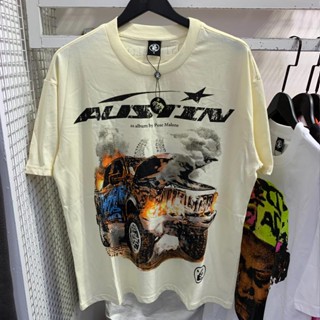 เสื้อยืดแขนสั้น พิมพ์ลาย Hellstar Studios x Post Malone Austin สําหรับผู้ชาย