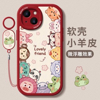 ใหม่ เคสป้องกันโทรศัพท์มือถือซิลิโคน แบบนิ่ม ลายการ์ตูน กันกระแทก สําหรับ Apple Iphone 15 13 14promax 12mini ip11 xs xr 8plus 7plus 6s