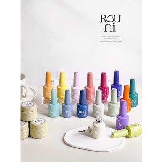 สีเจลทาเล็บไม่ต้องอบ สีเจลไซรัป ROUNI Soft Ni ชุดกาวที่ใช้งานได้ขวดสีขนาดเล็กหนึ่งขวดหนึ่งบันทึกกระป๋องกาวเจาะเชื่อมที่แข็งแกร่งชั้นซีลเพชรคริสตัล