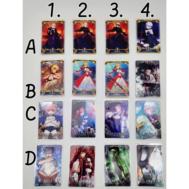 Fate FGO Arcade Project 33 การ์ดมุมโค้งมน Type Moon ของแท้