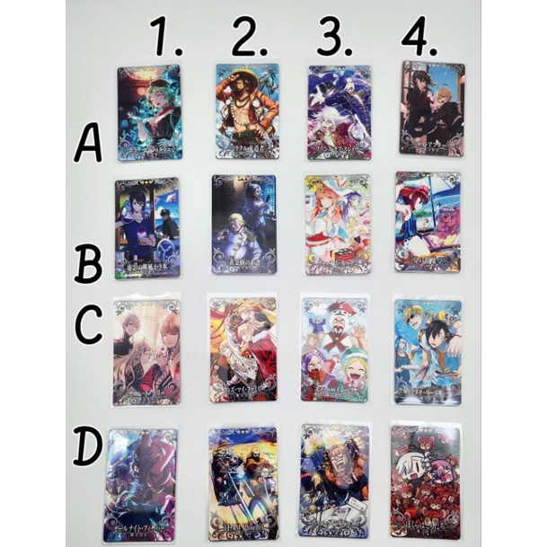 Fate FGO Arcade Project 34 การ์ดมุมโค้งมน Type Moon ของแท้