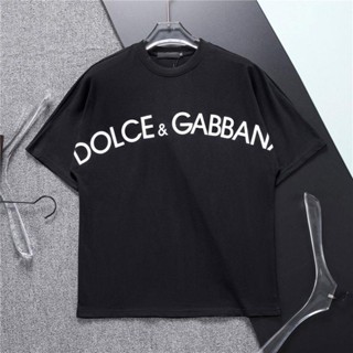 Dolce&amp;gabbana เสื้อยืดลําลอง แขนสั้น คอกลม ทรงหลวม ขนาดใหญ่ แฟชั่นฤดูร้อน สําหรับผู้ชาย