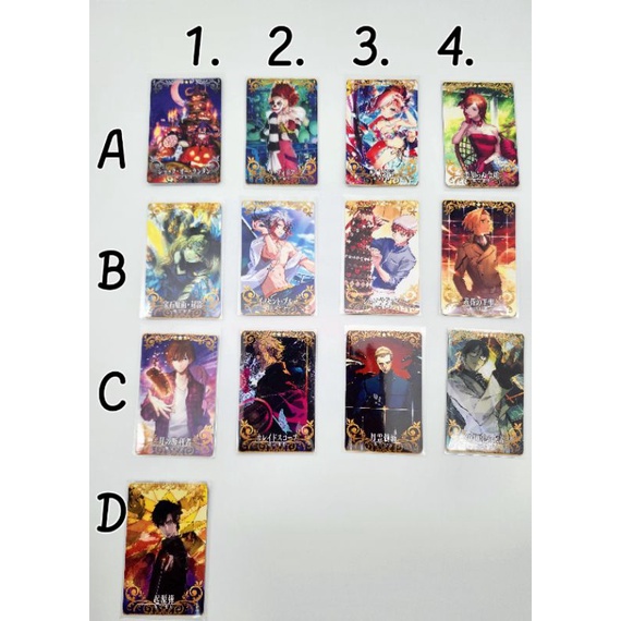 Fate FGO Arcade Project 37 การ์ดมุมโค้งมน Type Moon ของแท้