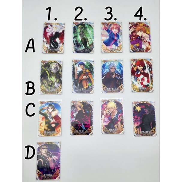 Fate FGO Arcade Project 44 การ์ดมุมโค้งมน Type Moon ของแท้