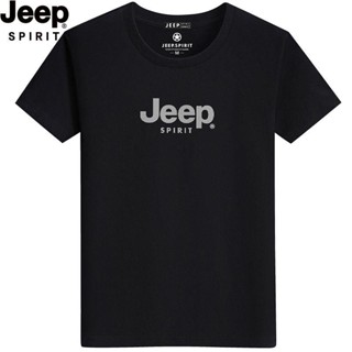 Jeep Jeep เสื้อยืดแขนสั้นลําลอง ผ้าฝ้าย 100% ทรงหลวม สําหรับผู้ชาย