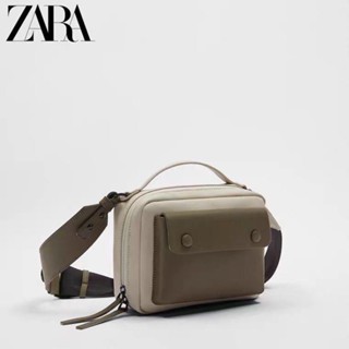 Zara HOME ใหม่ กระเป๋าสะพายข้างลําลอง ทรงสี่เหลี่ยม ขนาดเล็ก สําหรับผู้ชาย 2023