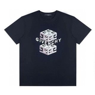 Givenchy ใหม่ เสื้อยืดลําลอง แขนสั้น คอกลม พิมพ์ลาย 3D แฟชั่นฤดูร้อน สําหรับผู้ชาย 2023