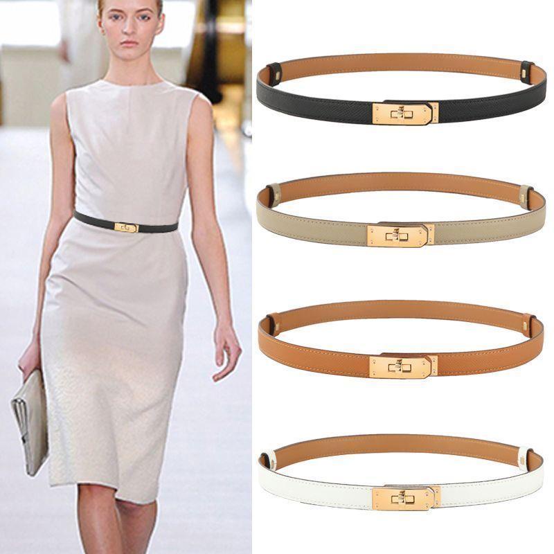 Hermes Thin Belt Womens Matching Skirt Summer Dress Decorative Kelly Suit Pants เข็มขัดคาดเอว