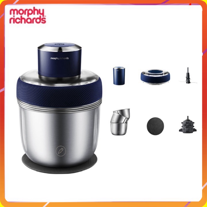 เครื่องบดเนื้อและที่ปอกเปลือกกระเทียมพร้อมโถสแตนเลส 304 ในตัว Morphy Richards MR9401 - ความจุ 350W -