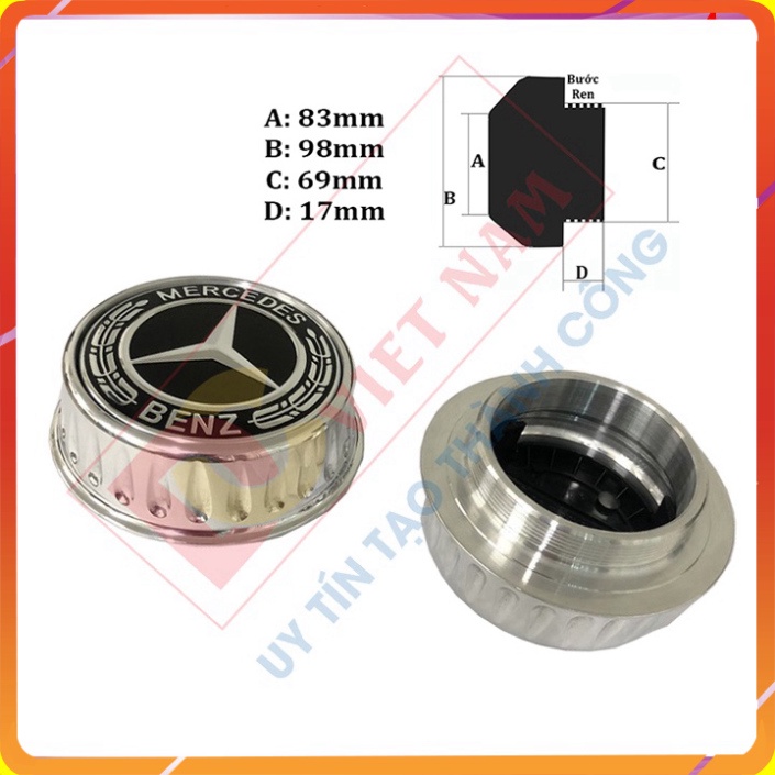 ฝาครอบล้อรถ Mercedes และ Maybach Logo - Code: TY-83 - ผลิตภัณฑ์ของแท้