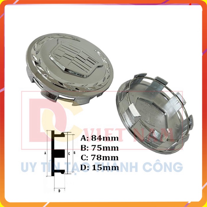 Cadillac Escalade KDK-009 พลาสติก ABS 83mm ฝาครอบล้อและฝาครอบล้อ Logo - สินค้าของแท้