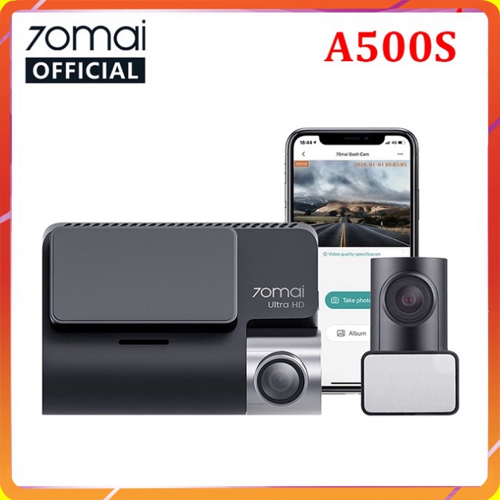 กล้องติดรถยนต์ Xiaomi 70mai รุ่นสากลระดับไฮเอนด์ A500S - 12 เดือน - สินค้าของแท้