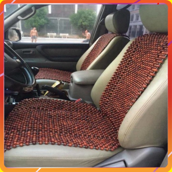 สินค้า เบาะลายไม้ พนักพิงนวด ซับในเบาะรถยนต์ ไม้ฮูงสีน้ําตาลธรรมชาติคุณภาพสูง 100% HN-D (TYPE 1) - ส