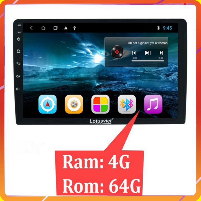หน้าจอ DVD Android ระดับไฮเอนด์ 9-10 นิ้ว Wifi, 4G สําหรับรถยนต์ทุกประเภท LV–AD900 4+64 - สินค้าคุณภ